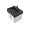 Castello Usa Nile 24-inch White Vanity Set with Black Top and Gold Handles CB-MC-24W-GLD-2053-BL - alternate 1